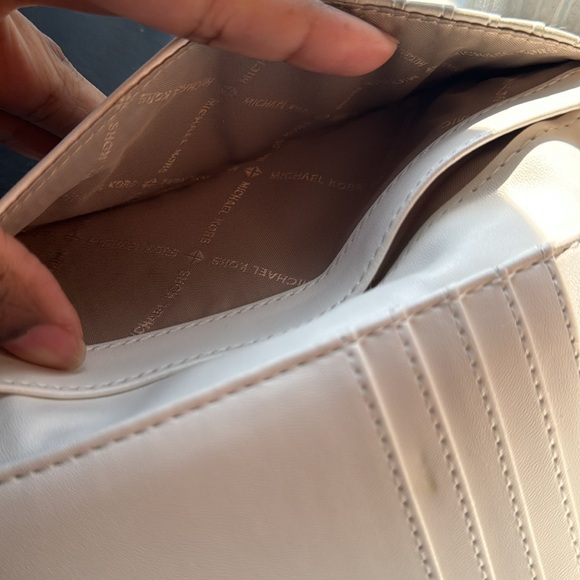 White Michael Kors Trifold Wallet - Picture 9 of 9